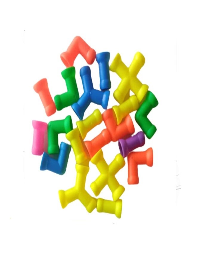 TOODLES Learnings Building Block Toy for Kids, Creative Educational Toys - Do It Yourself Colorful Plastic Building and Construction Links Toys - Image 1